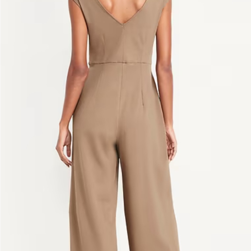 Old Navy Ponte-Knit Classic Brown Jumpsuit